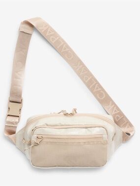 Calpak Beige & Cream Crossbody Belt Bag Sling (white sands colorway)